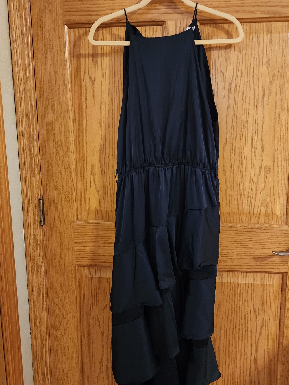 Petal & Pup Navy Halter Ruffle Tiered Dress